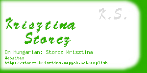 krisztina storcz business card